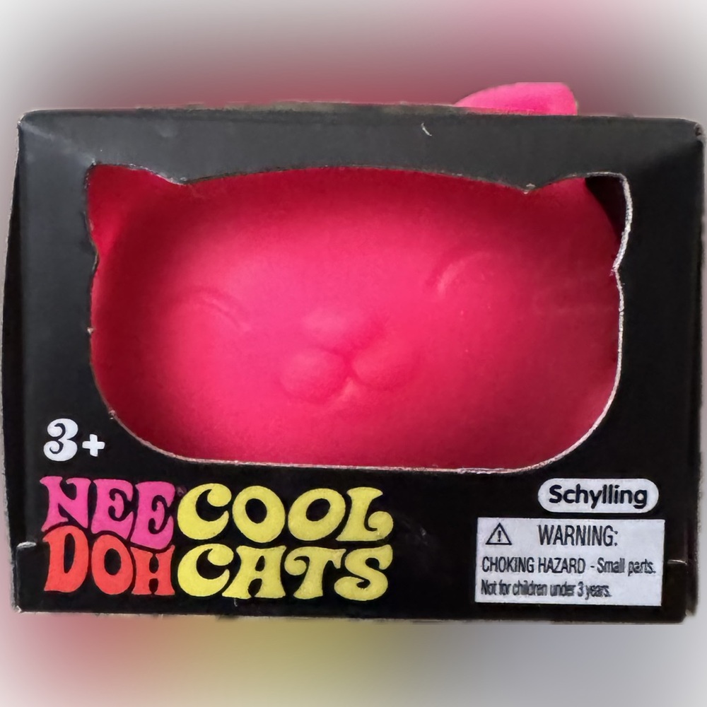 Needoh cool cats pink cat stress toy NWT